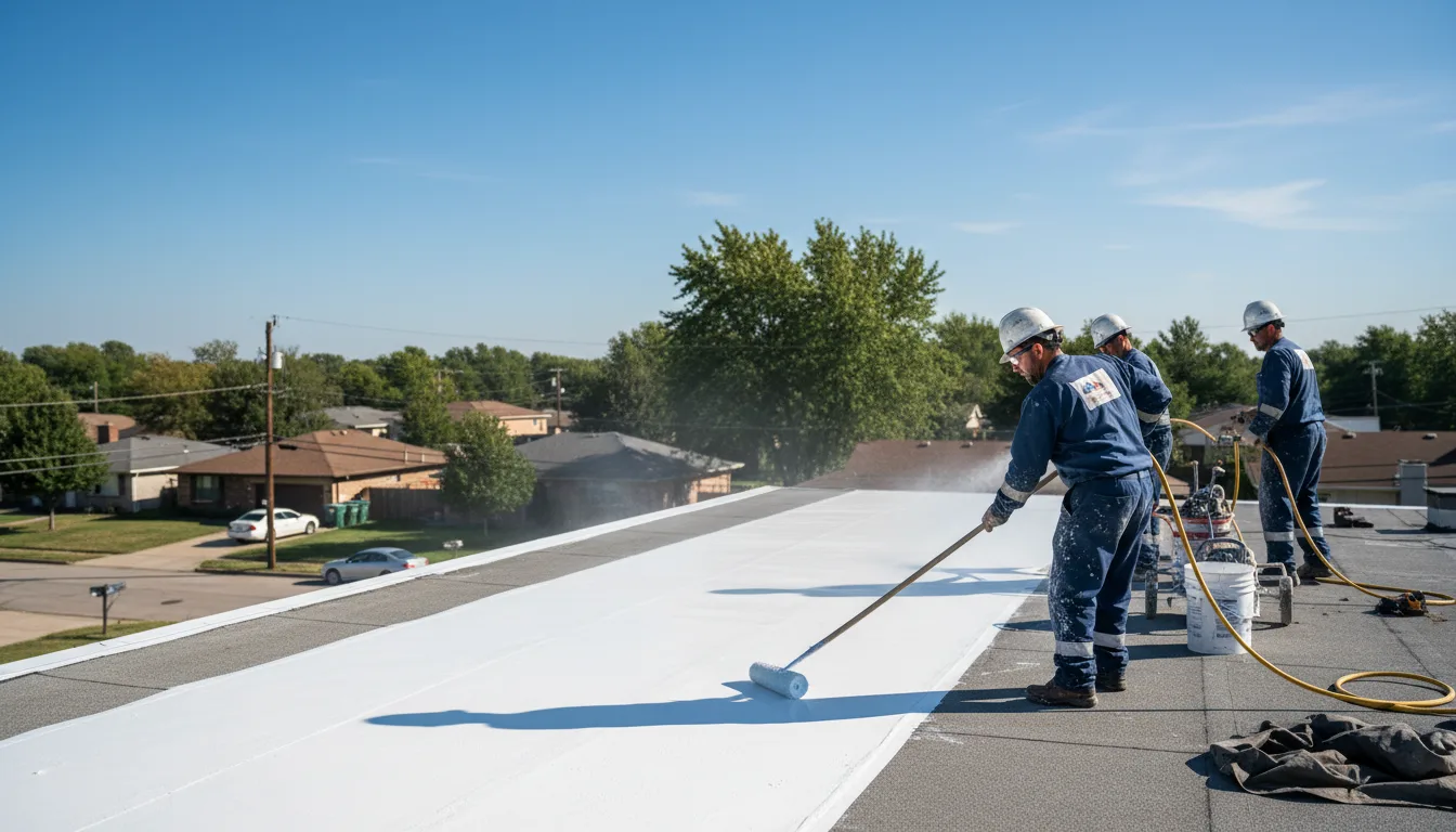 Commercial roof coating in Woodbridge, CT near me
